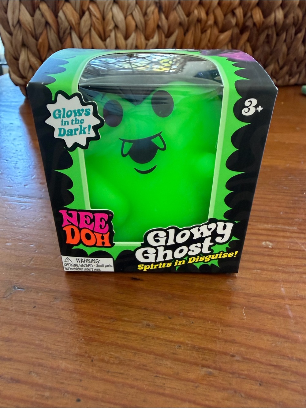 Needoh Glowy Ghost - Green Glow-in-the-Dark Vampire Costume Squishy NEW